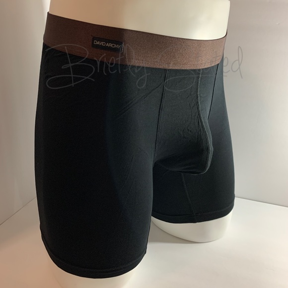 David Archy Bamboo Boxer Briefs - Black (M) - Picture 2 of 6